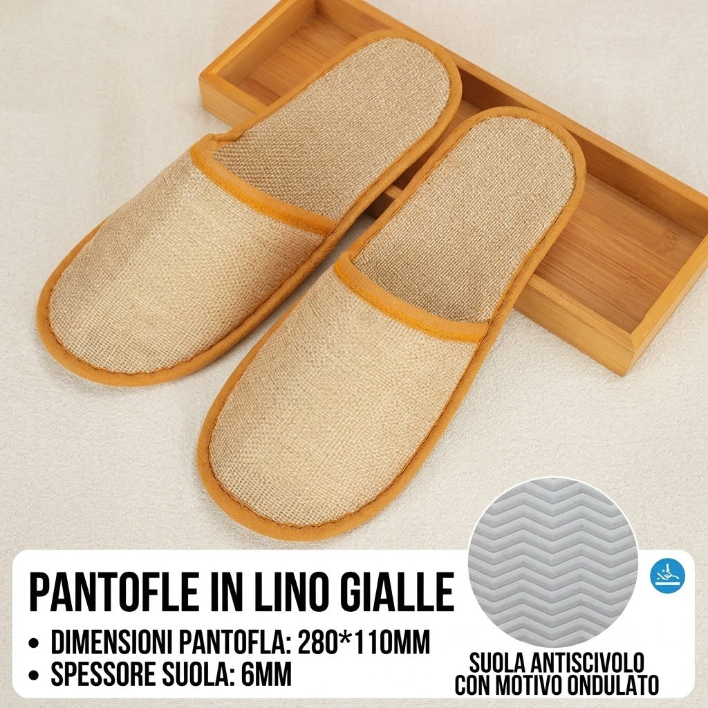 Pantofole Monouso in Lino per Hotel e B&B