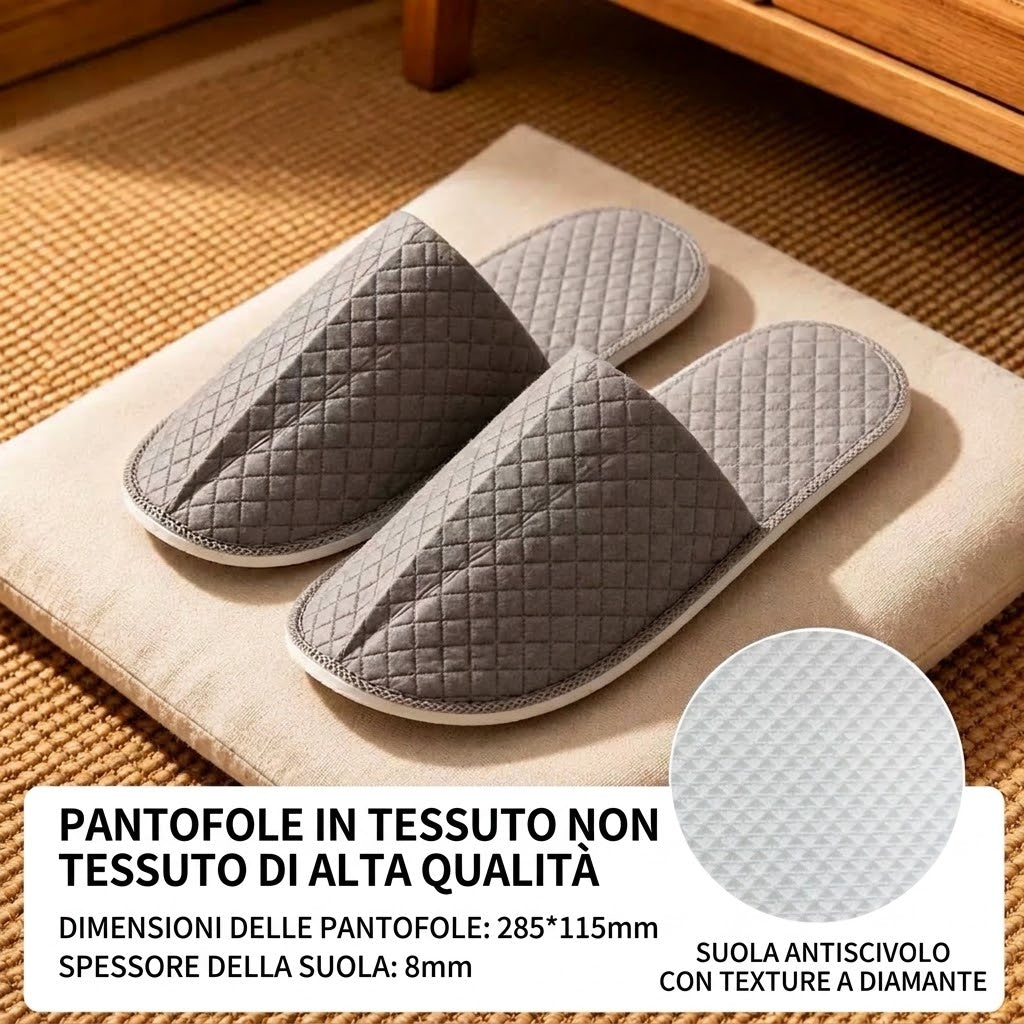 Pantofole Monouso in Tessuto Non Tessutoper Hotel e B&B