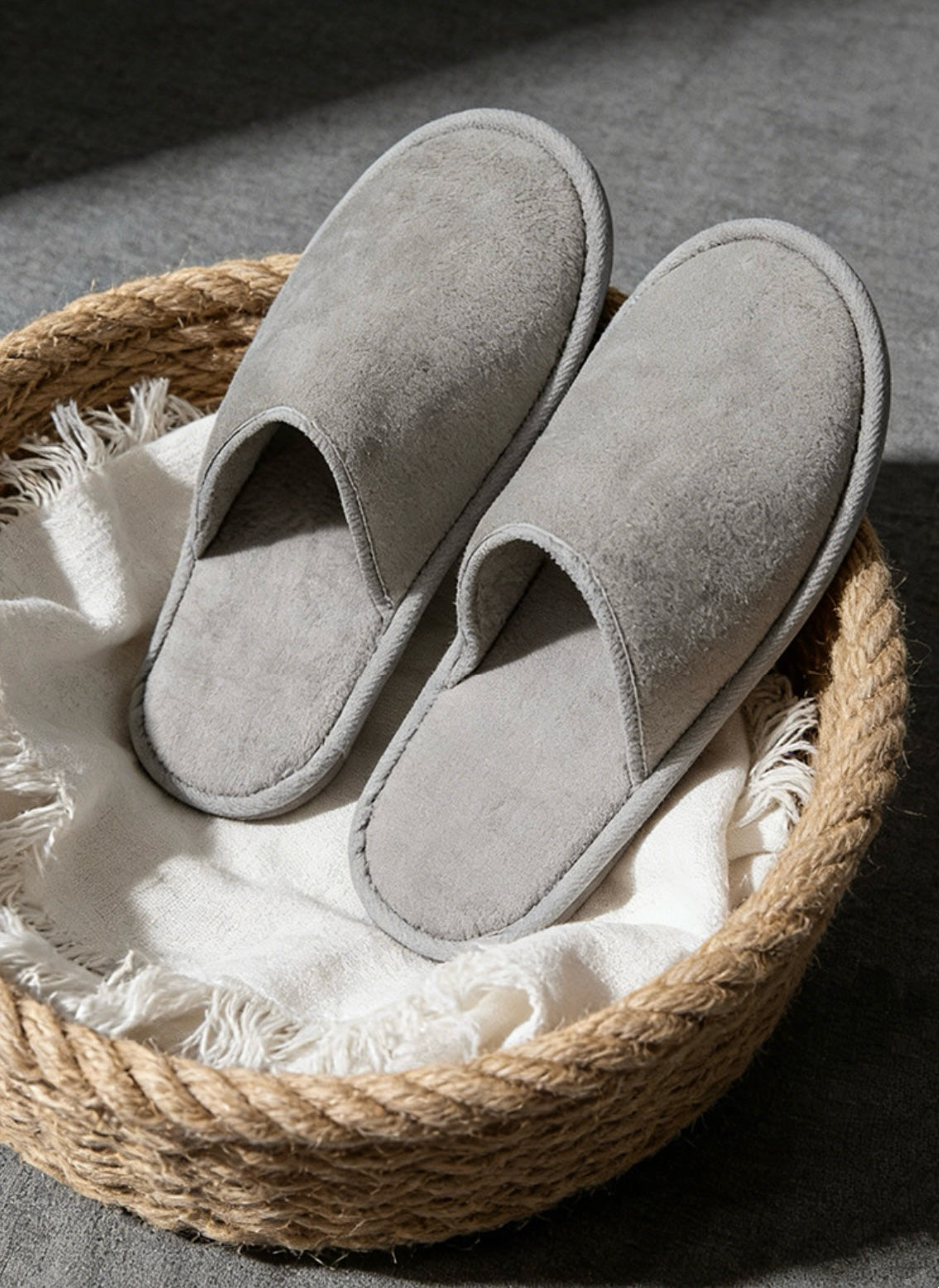 Pantofole in velluto di cotone  per Hotel e B&B